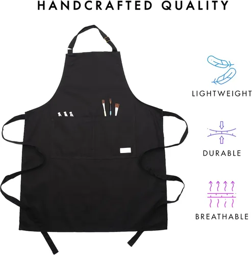 Miniatura 3 de Delantales cósmicos de grado profesional para manualidades y chef con bolsillos, delantal de 34 x 26 pulgadas para cocina, cocina, parrilla, artista