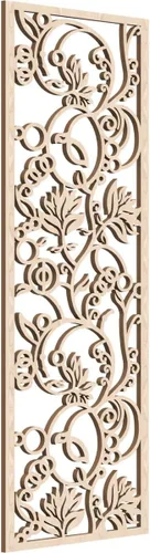 Miniatura 13 de 9 3/8"W x 24 3/8"H x 1/4"T Caspio Decorativos Paneles De Pared De Madera De Calado, Roble Rojo rojo (Red Oak)
