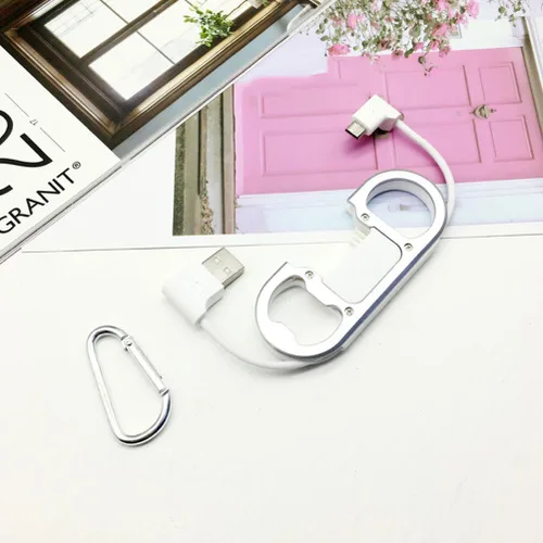 Miniatura 2 de WOONEKY Llavero de datos para abrebotellas, cable de carga USB C, multiherramienta, portátil, paquete de 2 unidades, diseño compacto para uso diario