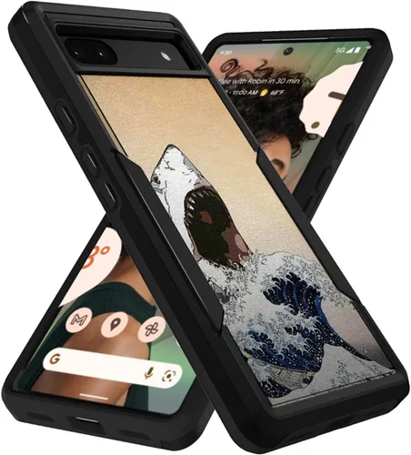 Miniatura 10 de CasesOnDeck Hybrid Case Compatible with Google Pixel 6A / Pixel 6A (2022) Case [Dual Tactical] Slim Shock Protecting Heavy Duty Cover (Purple Galaxy)