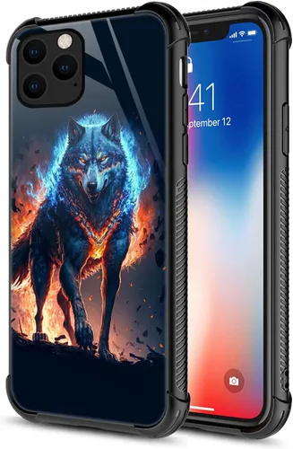 Miniatura 13 de ZHEGAILIAN Funda compatible con iPhone 13, fundas de cristal de color caballo de baile, parte trasera de vidrio templado+funda protectora