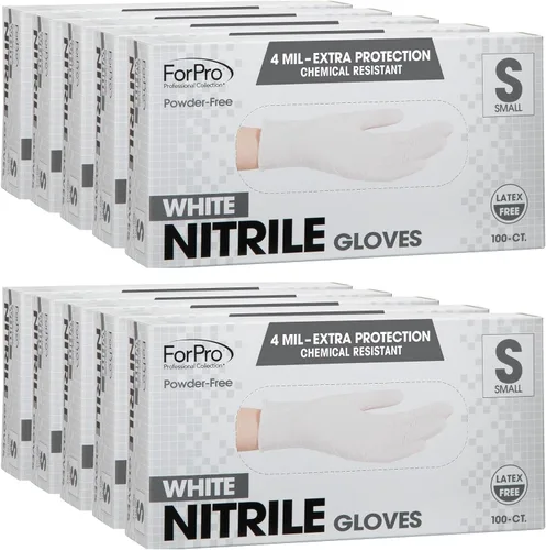 Miniatura 29 de ForPro Disposable Nitrile Gloves, Chemical Resistant, Powder-Free, Latex-Free, Non-Sterile, Food Safe, 4 Mil Negro