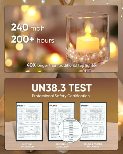 Miniatura 3 de Homemory Paquete de 24 velas LED sin llama que funcionan con pilas, velas eléctricas falsas de más de 200 horas para votivo, Halloween, Ofrenda