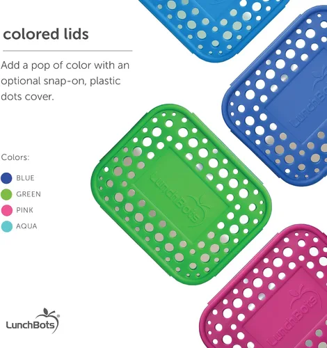 Miniatura 8 de LunchBots Medium Uno - Recipiente para sándwiches de acero inoxidable, diseño abierto para envolturas, ensaladas o comidas pequeñas, ecológico, apto
