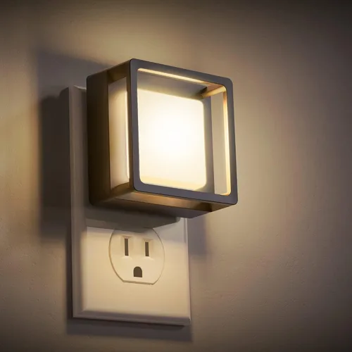 Miniatura 8 de DORESshop Luz nocturna LED, luces nocturnas enchufables a la pared (paquete de 2) con sensor de atardecer a amanecer, luces nocturnas regulables