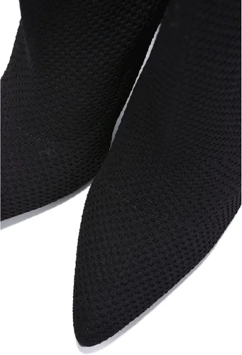 Miniatura 2 de Cape Robbin Sisa - Botines de tacón alto sexy para mujer, calcetines de punto tejido