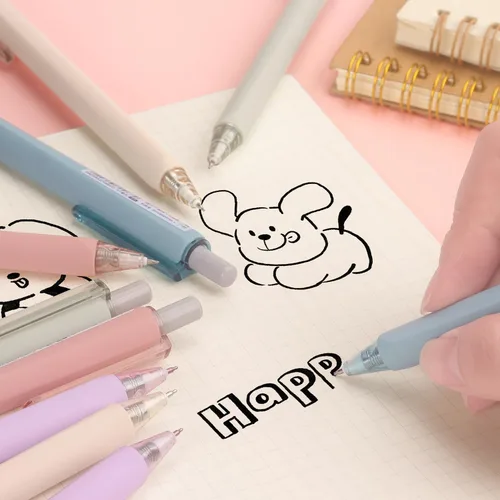 Miniatura 7 de Bribobo Bolígrafos de tinta de gel, tinta negra para oficina, escritura suave, bolígrafo de trabajo retráctil, punta fina de 0.020 in (10 unidades)