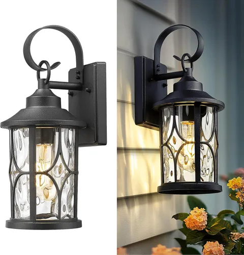 Miniatura 13 de zeyu 2 unidades de luces de aplique de pared para exteriores, luces modernas de granja para porche de casa, aluminio fundido en acabado blanco