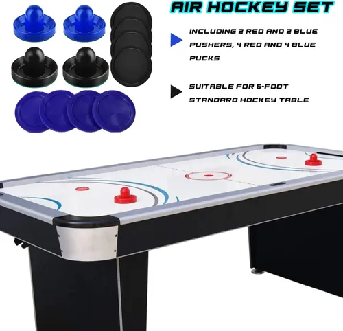 Miniatura 2 de Empujadores y discos de hockey de aire, palas de hockey de aire y asas de portería, accesorios de repuesto para mesas de juego