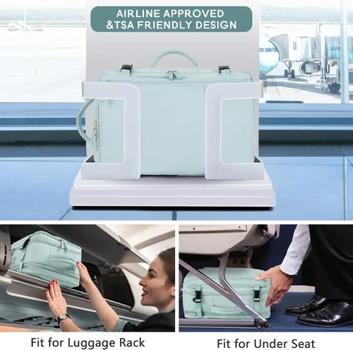Miniatura 5 de Mochila de Mano Aprobada por Aerolíneas Beraliy para Hombres y Mujeres, Verde menta, X-Grande, Mochilas de viaje