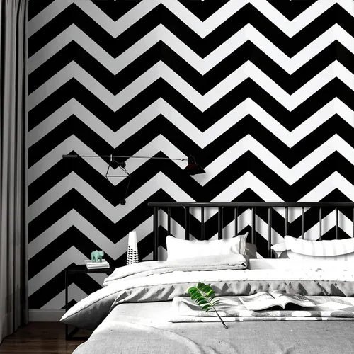 Miniatura 5 de Papel tapiz autoadhesivo de 17.3 x 118 pulgadas, papel de contacto blanco y negro, papel de pared extraíble, papel de contacto autoadhesivo a rayas