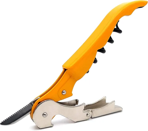 Pulltap's - Sacacorchos genuino clásico 500 para camarero – Llave de vino con doble bisagra y cortador de papel de aluminio con bisagra – Diseño