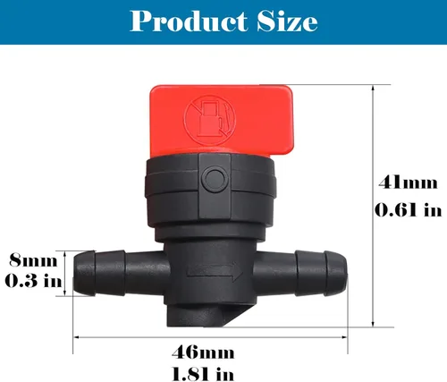 Miniatura 4 de Tnisesm 2 piezas de válvula de apagado de combustible con abrazadera para Briggs y Stratton 9494768 493960 698183 698181 697947 5019H 5019K