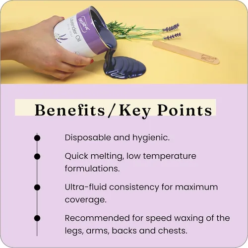 Miniatura 4 de Depileve Tira de cera para depilación - Cera de colofonia de lavanda para pieles sensibles - cuerpo completo - Ideal para áreas delicadas - Tira