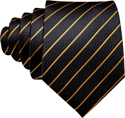 Miniatura 39 de Barry.Wang Juego de corbatas para hombre, corbata de seda a rayas, tejido a cuadros, gemelos formales, negocios, boda