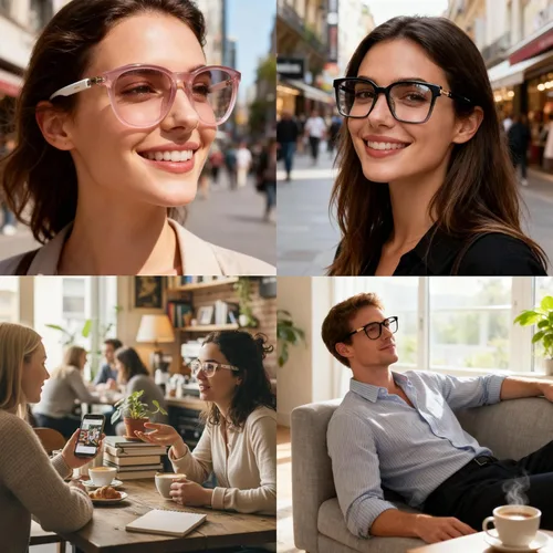 Miniatura 9 de Lentes inteligentes con lentes fotocromáticas para hombres y mujeres, con traducción de inteligencia artificial, con traductor, 164 idiomas, IP67