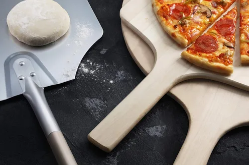 Miniatura 2 de New Star Foodservice 50196 Pala de Pizza de Aluminio, Mango de Madera, Hoja de 16 x 18 pulgadas, 36 pulgadas en total