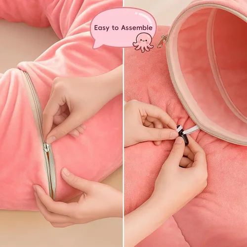 Miniatura 9 de Cama túnel para gatos con 20 juguetes para gatos, túnel de juego plegable para gatos de interior, juguetes para gatitos de interior, en forma de Rosa