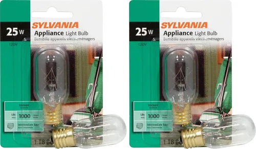 Miniatura 5 de Sylvania - Bombilla incandescente T8 de 25 vatios para electrodomésticos, bombilla incandescente para refrigerador y microondas, base intermedia E17