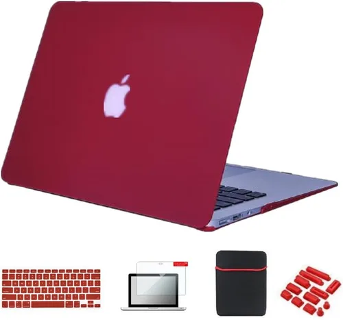 Miniatura 26 de Pack 5 en 1 de carcasa para MacBook Air, de Se7enline, de plástico duro, tacto suave, con protector de teclado de silicón, protector de pantalla