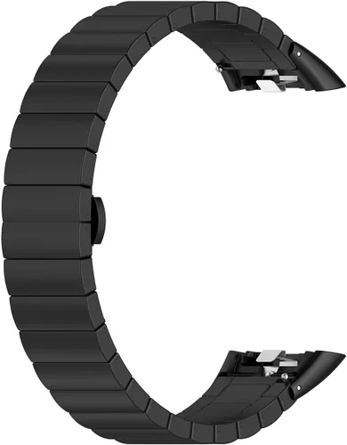 Miniatura 3 de Correa de metal compatible con Huawei Band 6, para reloj Honor Band 6/Band 7, correa de repuesto de metal de acero inoxidable olid compatible