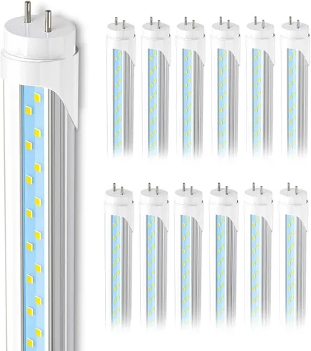 Miniatura 10 de JESLED Tubo de luz LED T8 de 2 pies, 12 W (equivalente a 30 W), 1680 LM, 6000 K, derivación de lastre, reemplazo de bombilla fluorescente F20T12