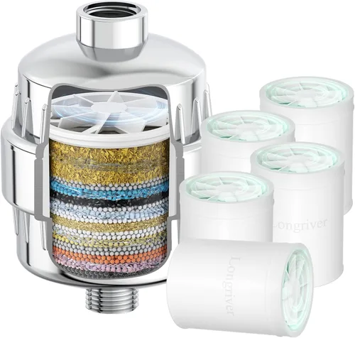 Miniatura 13 de R7 - Filtro de ducha de alta calidad para agua dura, 99.99 %, elimina cloro, metales pesados, suavizante de agua de ducha, mejora tu piel y cabello