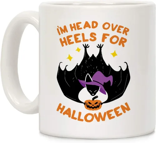 Miniatura 64 de LookHUMAN Taza de Café de Halloween – Halloween Is Meowgical Tazas, Taza de Café Espeluznante Idea de Regalos de Taza, 15 Onzas 10-Blanco