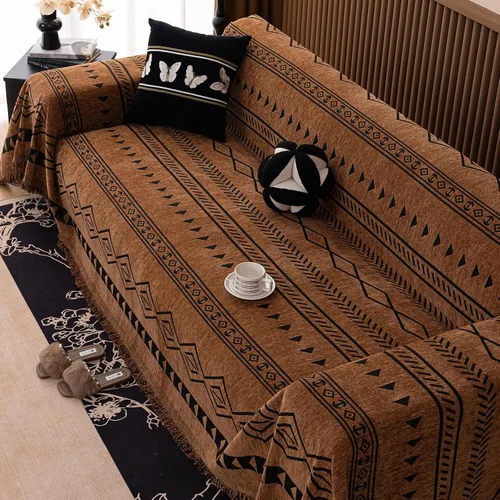 Miniatura 70 de VClife Fundas de sofá bohemio de felpilla para sofá seccional, fundas de sofá suaves y antideslizantes para sofá de 2 cojines, protector de muebles