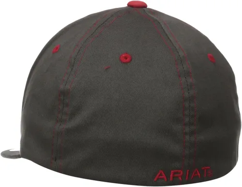 Miniatura 2 de ARIAT Sombrero gris rojo Flex Fit para hombre