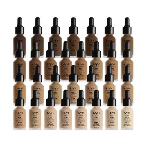 Miniatura 7 de NYX PROFESSIONAL MAKEUP Total Control Drop Foundation - Base de maquillaje color moca, marrón claro