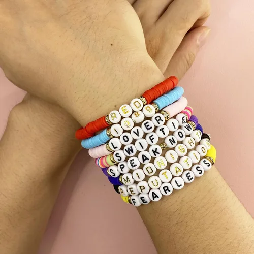 Miniatura 4 de BAQRAXIA Juego de 8 pulseras de cantante, Eras Taylor Tour Merch Swift Stuff, regalos de amistad para fanáticos de TS Taylors, regalos de amistad