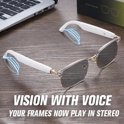 Miniatura 5 de Xmenha Lentes inteligentes Bluetooth para hombres y mujeres, lentes de sol fotocromáticos, cristal inteligente de música AI con altavoces