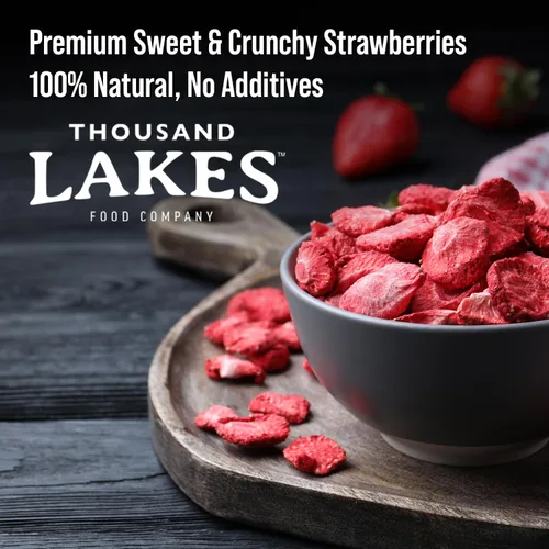 Miniatura 8 de Thousand Lakes Fresas rebanadas liofilizadas, fruta de primera calidad, 5 onzas a granel, sin azúcar añadido, 100% fresas