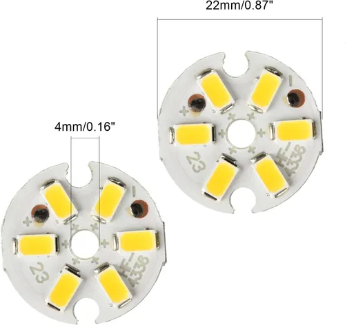 Miniatura 2 de Othmro 4 bombillas LED de chip de 300 mA de 3 W, 9-11 V, súper redonda, bombilla de chip LED, dispositivos montados en superficie, focos de luz