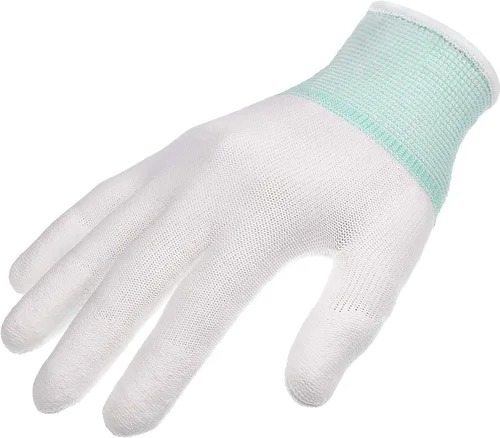 Miniatura 5 de SATINIOR 12 pares de guantes de acolchado con agarre a máquina, guantes de acolchado para movimiento libre (tamaño mediano, verde)