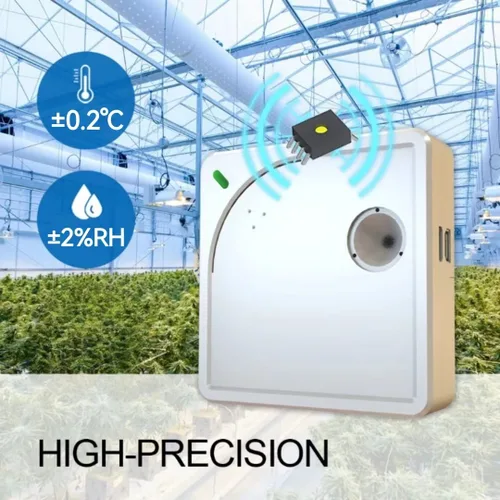 Miniatura 4 de Sensor ambiental WiFi WS1: temperatura, humedad, monitoreo de luz Sonda externa Alertas, informes de programación y uso compartido