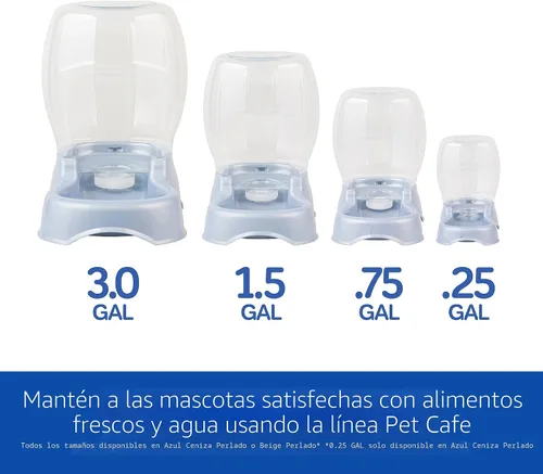 Miniatura 7 de Petmate Pet Cafe Dispensador de agua para gatos y perros, cuenco de agua extra pequeño para gatitos y cachorros, fabricado en Estados Unidos, 0.25