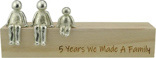 Miniatura 2 de Idea para el 5º aniversario – 5 años que hicimos un adorno de metal familiar – Elige tu combinación familiar (1 niño)