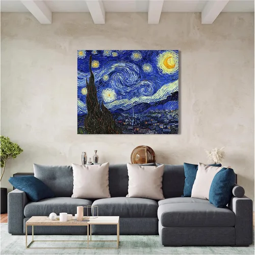 Miniatura 724 de A&T ARTWORK Campo de trigo con cipreses de Van Gogh Las reproducciones de arte clásico mundial, impresiones en lienzo giclée para decoración