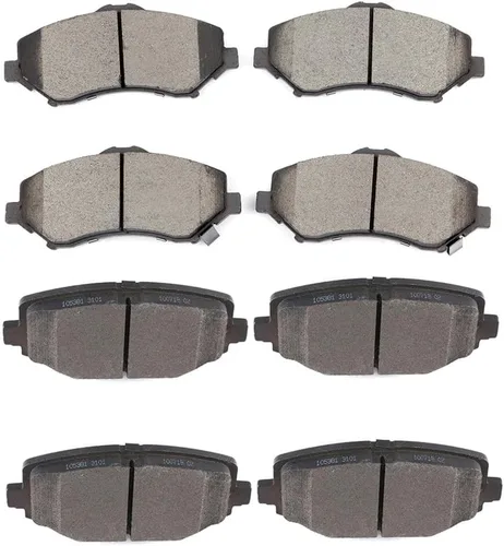 Miniatura 18 de Juego de pastillas de cerámica, D815 D537 SCITOO 8 piezas de pastillas de freno delanteras y traseras para Acura CSX 2006-2011, para Acura ILX