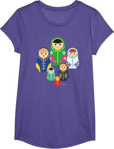 Miniatura 17 de Matryoshka Russian Nesting Dolls, Rusia - Camiseta de regalo, Azul / Patchwork, S