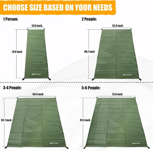 Miniatura 2 de Foam Sleeping Pad for Camping - AYAMAYA Foldable Camping Mattress for 1/2/3/4/5/6 Person, Extra Thick Waterproof Tent Footprint Inner Camping Mat 1