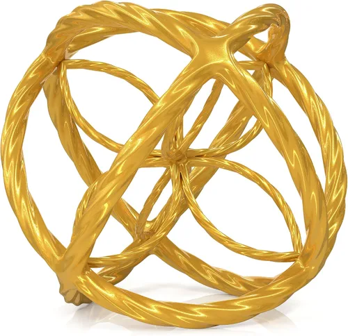 Miniatura 8 de Esfera decorativa para decoración del hogar, negro y dorado, pintada a mano, bolas decorativas modernas para sala de estar, dormitorio, cocina
