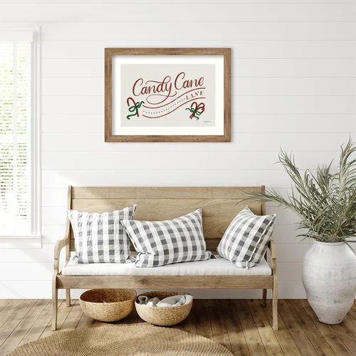 Miniatura 4 de Amanti Art Impresión artística enmarcada para pared, 27 x 36 pulgadas, nostálgica Navidad I por Becky Thorns, arte de pared de vacaciones, Búho