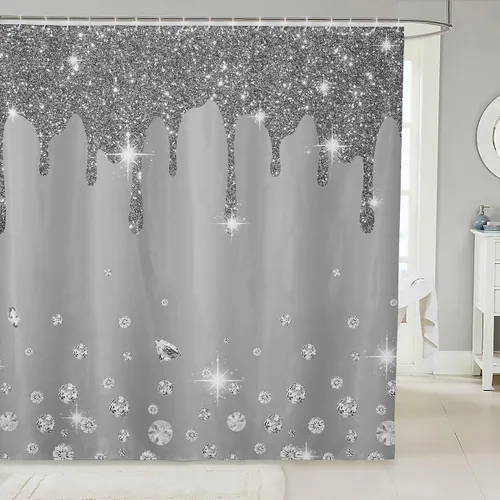 Miniatura 33 de Cortina de baño de flores de margarita para niños y niñas, cortina de ducha floral para decoración de baño, 72 x 72 pulgadas, retro, floral
