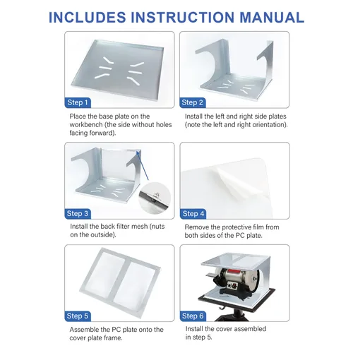 Miniatura 6 de SCOTTCHEN Banco amoladora de ojos cerrado, protector de seguridad universal para chispas y polvo, 1 paquete