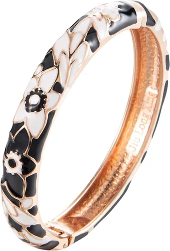UJOY - Pulsera vintage colorida de cloisonne para mujeres y niñas, con bisagras, joyería, regalos, 55A82