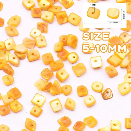 Miniatura 2 de 500 cuentas de piedra natural con virutas naturales, citrino de 0.317 a 0.315 pulgadas, piedras preciosas irregulares de cristal curativo, cuentas