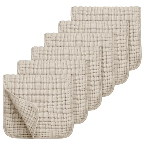 Miniatura 27 de Looxii - Paquete de 12 trapos de muselina para eructos, 100 % algodón, grandes, 20 x 10 pulgadas, extrasuaves y absorbentes, para bebés, niños